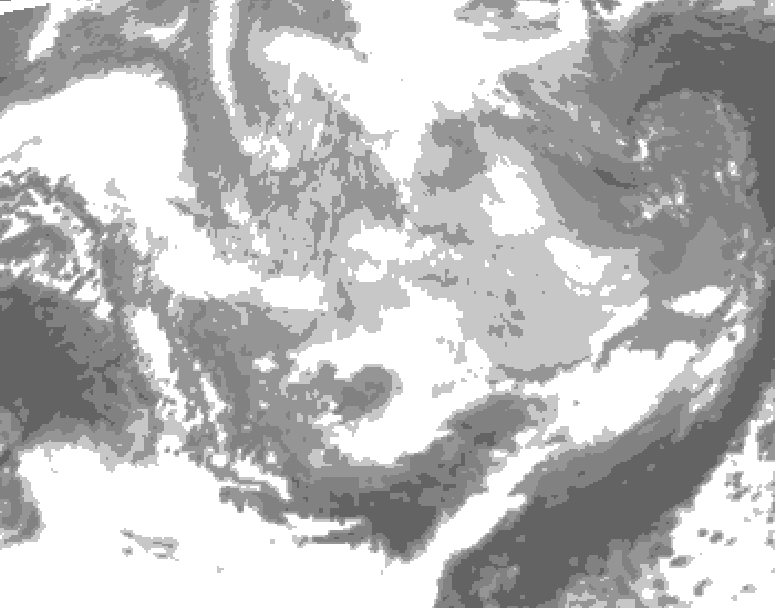 GDPS total cloud 210 hour forecast chart for Canada based on 2026/03/05 0000Z data