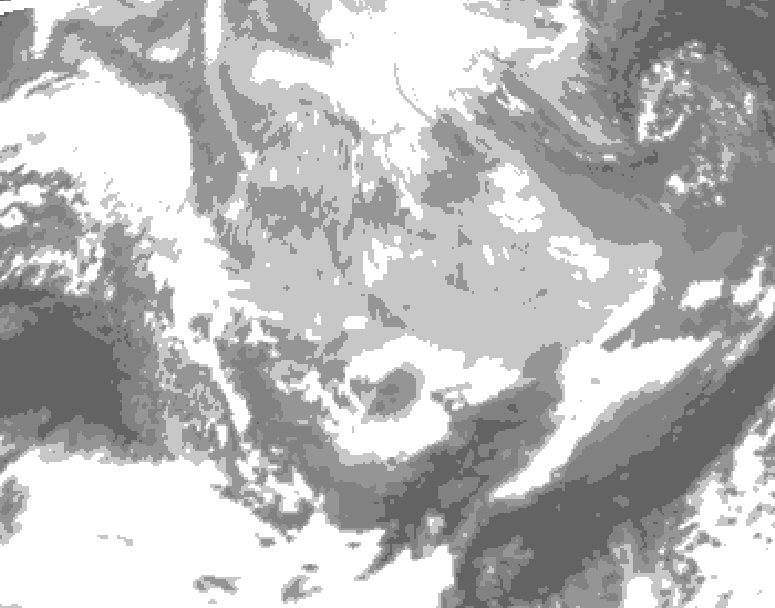 GDPS total cloud 216 hour forecast chart for Canada based on 2026/03/05 0000Z data