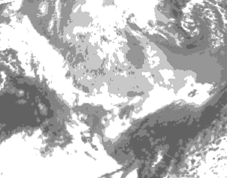 GDPS total cloud 228 hour forecast chart for Canada based on 2026/03/05 0000Z data