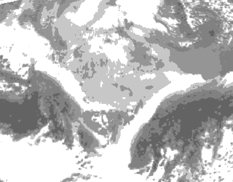 GDPS total cloud 240 hour forecast chart for Canada based on 2026/03/05 0000Z data