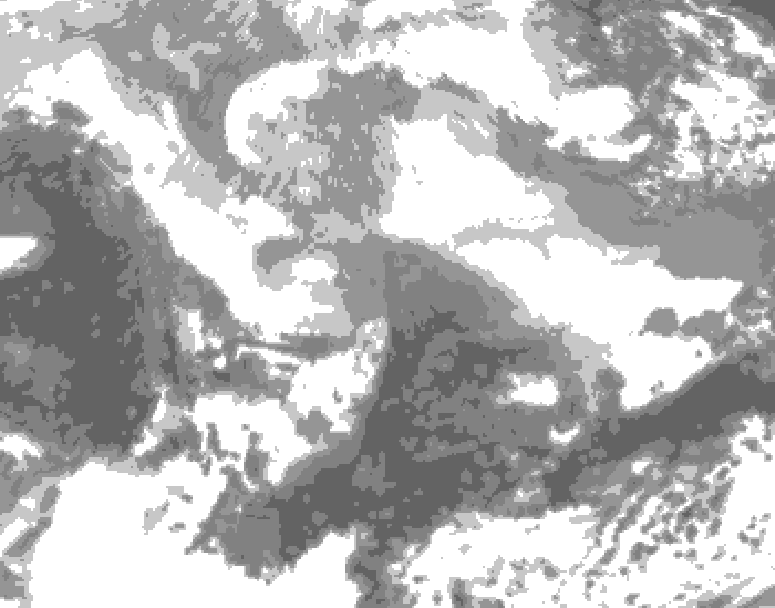 GDPS total cloud 030 hour forecast chart for Canada based on 2026/03/05 1200Z data