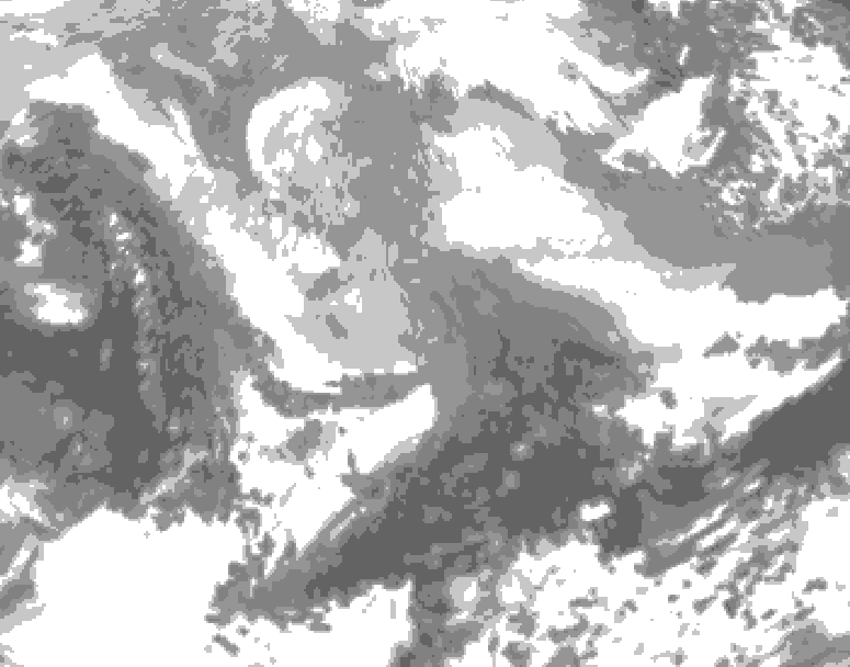 GDPS total cloud 036 hour forecast chart for Canada based on 2026/03/05 1200Z data