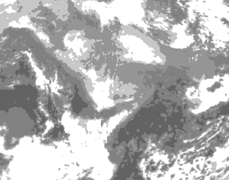 GDPS total cloud 048 hour forecast chart for Canada based on 2026/03/05 1200Z data