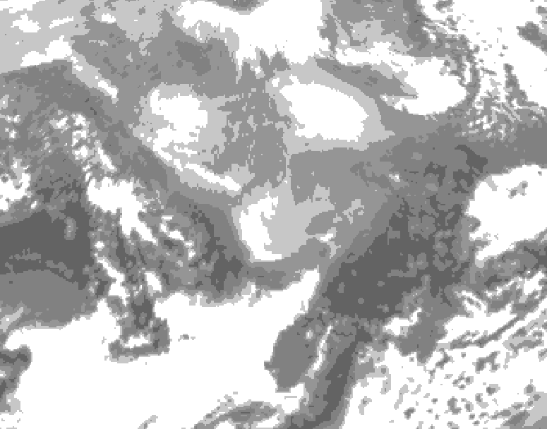 GDPS total cloud 054 hour forecast chart for Canada based on 2026/03/05 1200Z data