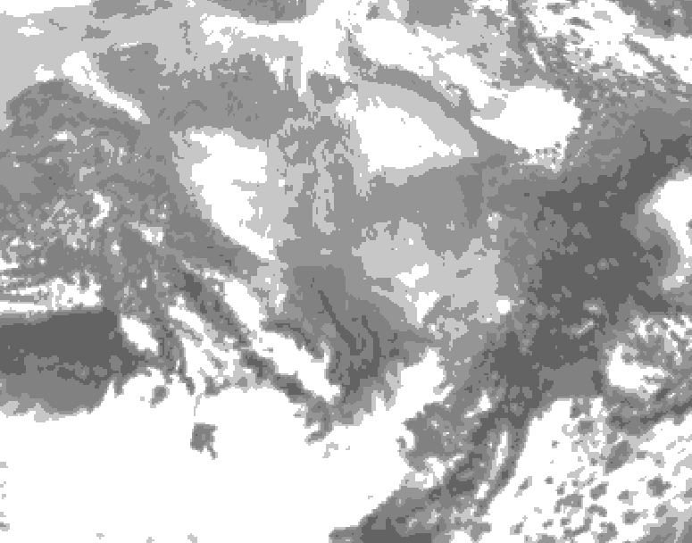 GDPS total cloud 066 hour forecast chart for Canada based on 2026/03/05 1200Z data