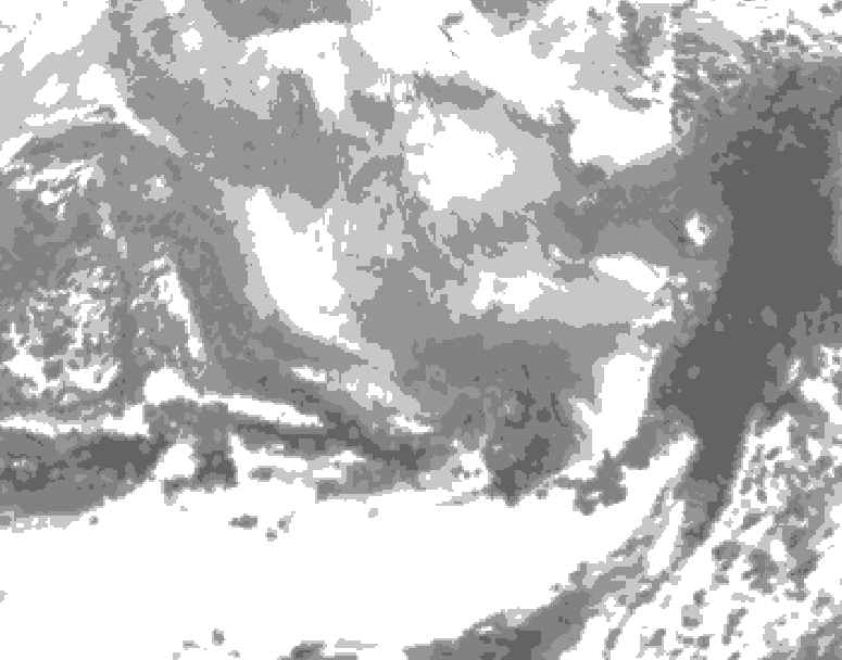 GDPS total cloud 078 hour forecast chart for Canada based on 2026/03/05 1200Z data
