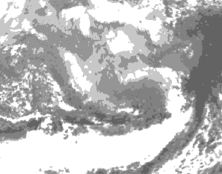GDPS total cloud 084 hour forecast chart for Canada based on 2026/03/05 1200Z data