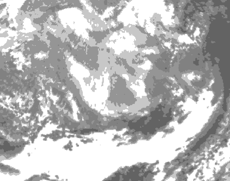 GDPS total cloud 096 hour forecast chart for Canada based on 2026/03/05 1200Z data