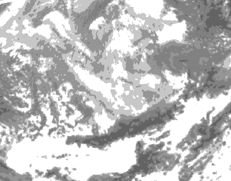 GDPS total cloud 114 hour forecast chart for Canada based on 2026/03/05 1200Z data