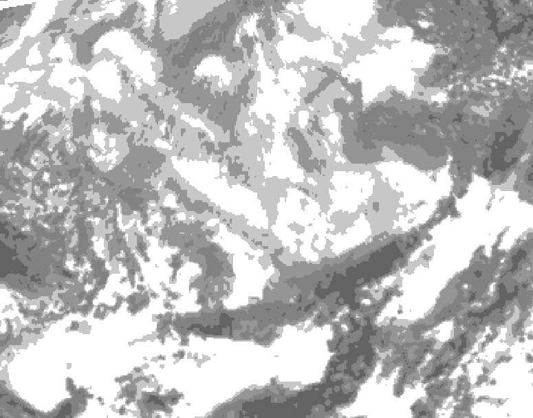 GDPS total cloud 120 hour forecast chart for Canada based on 2026/03/05 1200Z data