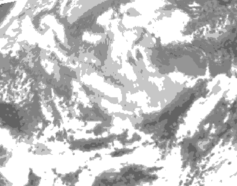 GDPS total cloud 126 hour forecast chart for Canada based on 2026/03/05 1200Z data