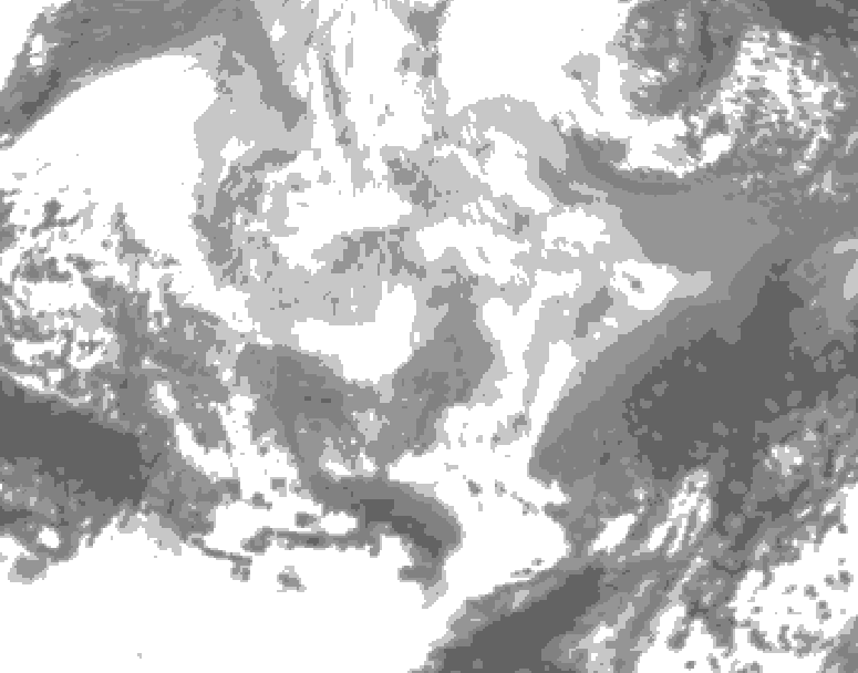 GDPS total cloud 168 hour forecast chart for Canada based on 2026/03/05 1200Z data