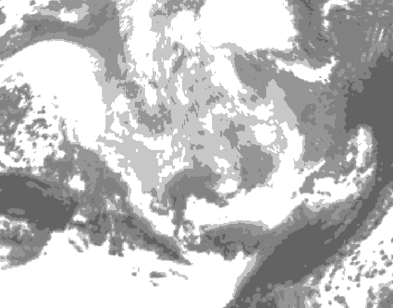 GDPS total cloud 186 hour forecast chart for Canada based on 2026/03/05 1200Z data