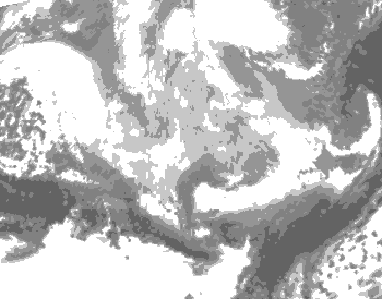 GDPS total cloud 192 hour forecast chart for Canada based on 2026/03/05 1200Z data