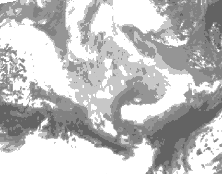 GDPS total cloud 198 hour forecast chart for Canada based on 2026/03/05 1200Z data