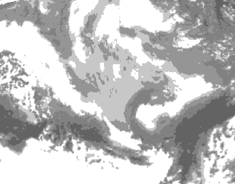 GDPS total cloud 204 hour forecast chart for Canada based on 2026/03/05 1200Z data
