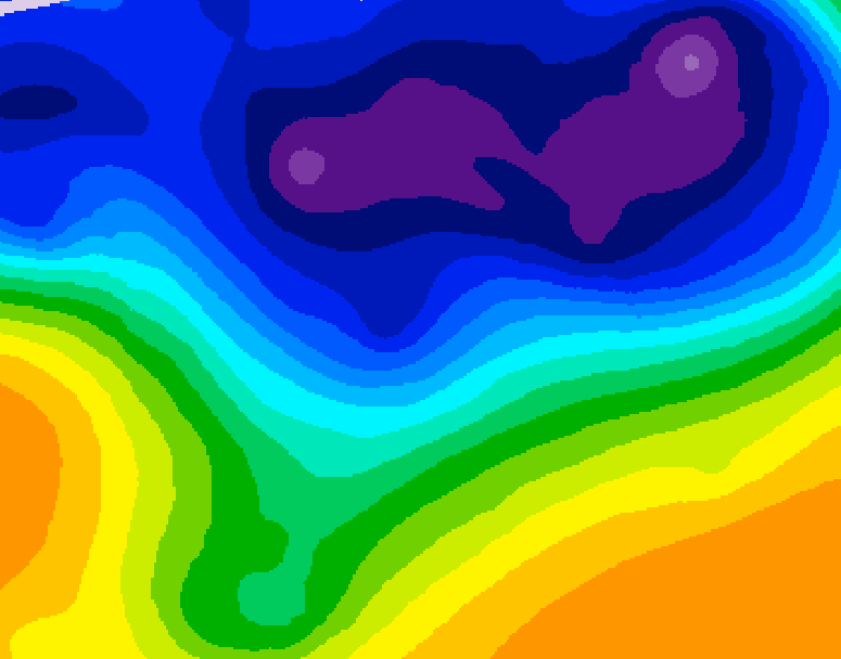 GDPS 500 millibar geopotential height 018 hour forecast chart for Canada based on 2026/03/06 0000Z data