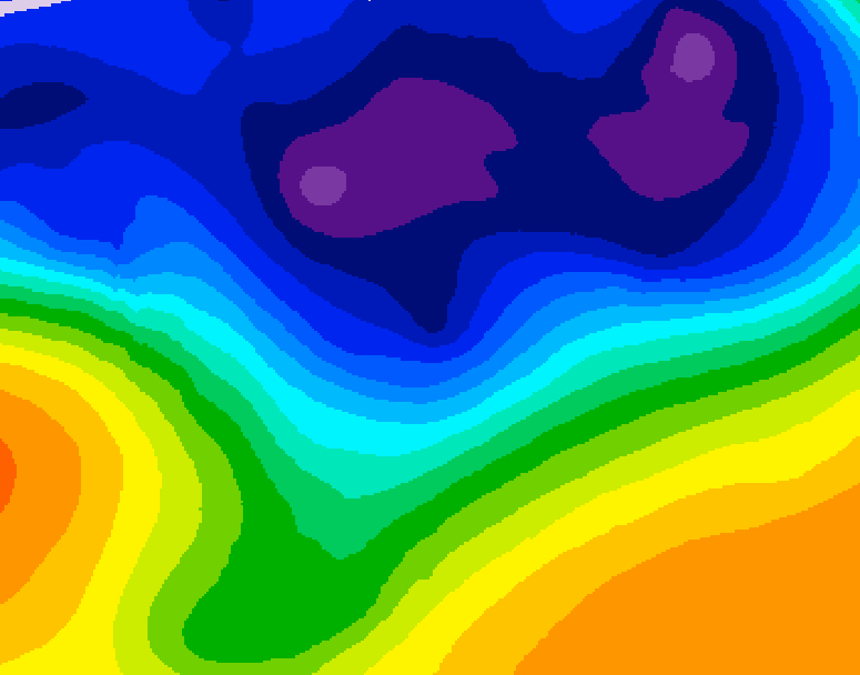 GDPS 500 millibar geopotential height 024 hour forecast chart for Canada based on 2026/03/06 0000Z data