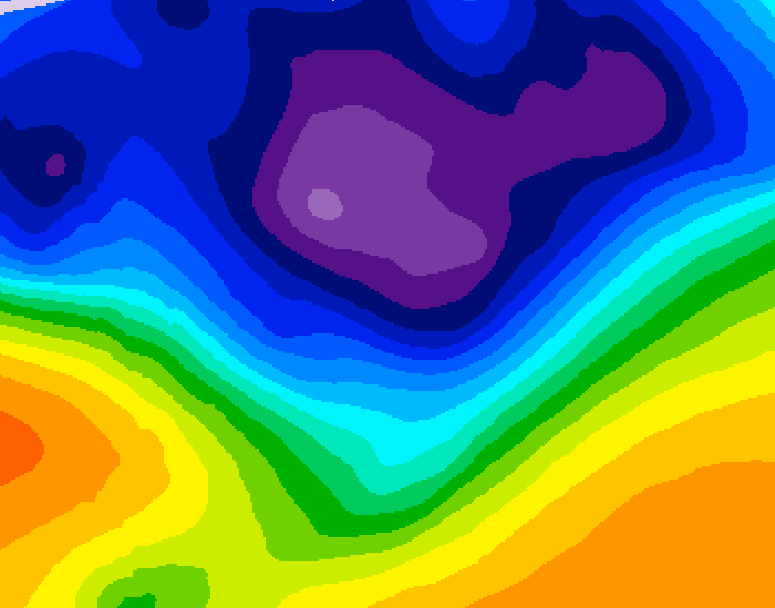 GDPS 500 millibar geopotential height 042 hour forecast chart for Canada based on 2026/03/06 0000Z data