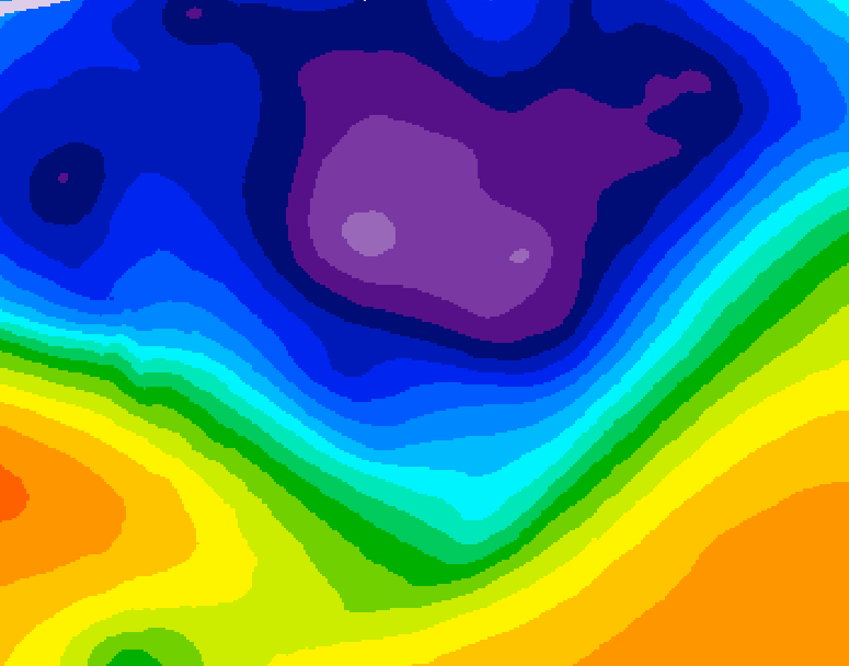 GDPS 500 millibar geopotential height 048 hour forecast chart for Canada based on 2026/03/06 0000Z data