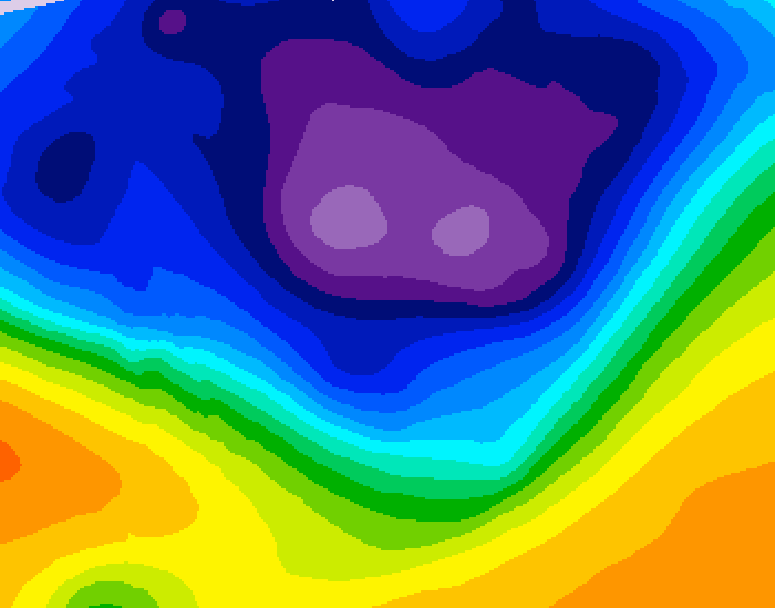 GDPS 500 millibar geopotential height 054 hour forecast chart for Canada based on 2026/03/06 0000Z data