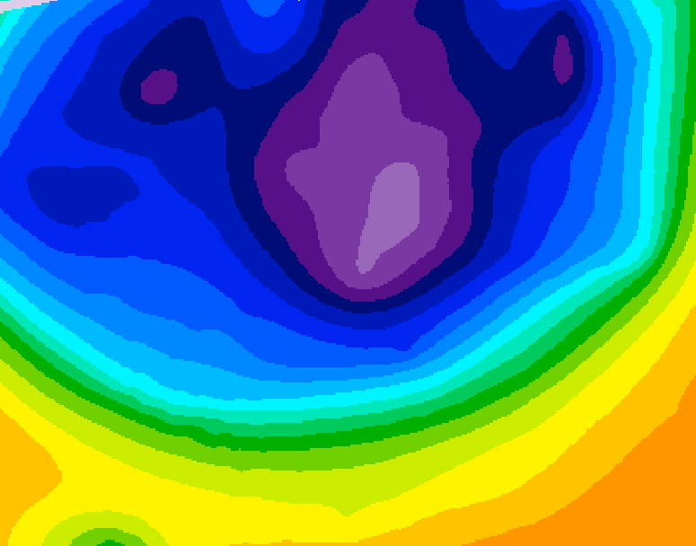 GDPS 500 millibar geopotential height 090 hour forecast chart for Canada based on 2026/03/06 0000Z data