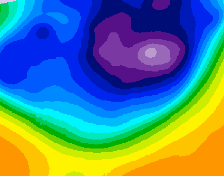 GDPS 500 millibar geopotential height 132 hour forecast chart for Canada based on 2026/03/06 0000Z data