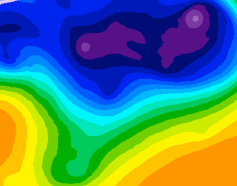 GDPS 500 millibar geopotential height 006 hour forecast chart for Canada based on 2026/03/06 1200Z data