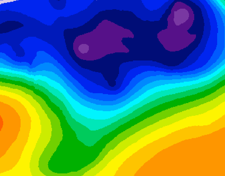GDPS 500 millibar geopotential height 012 hour forecast chart for Canada based on 2026/03/06 1200Z data