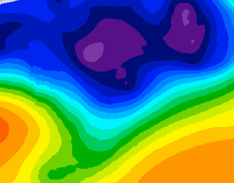 GDPS 500 millibar geopotential height 018 hour forecast chart for Canada based on 2026/03/06 1200Z data