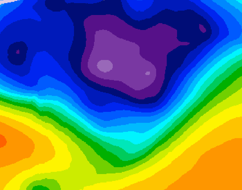 GDPS 500 millibar geopotential height 036 hour forecast chart for Canada based on 2026/03/06 1200Z data