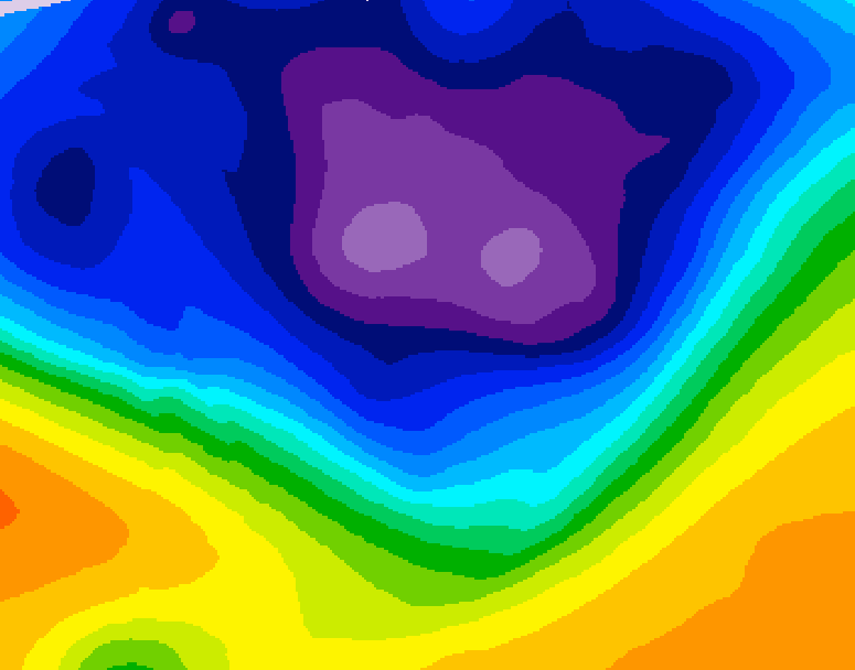 GDPS 500 millibar geopotential height 042 hour forecast chart for Canada based on 2026/03/06 1200Z data