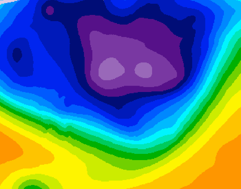GDPS 500 millibar geopotential height 048 hour forecast chart for Canada based on 2026/03/06 1200Z data