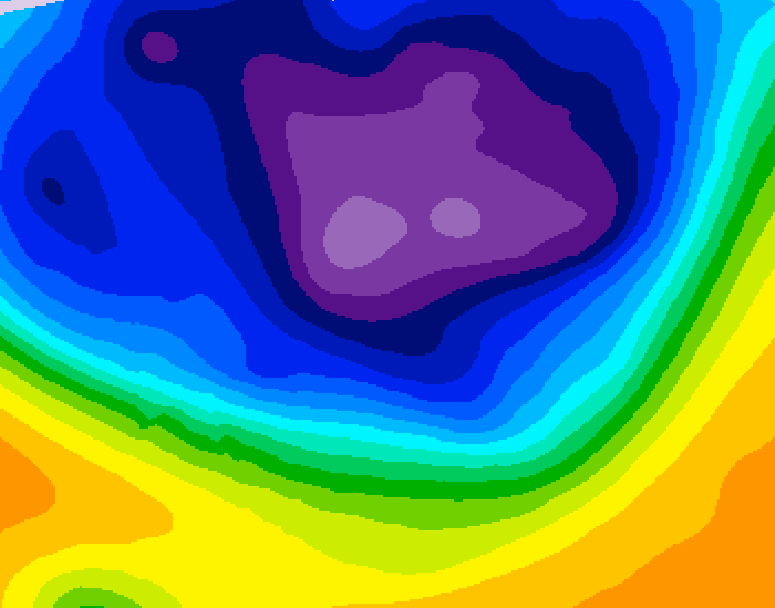 GDPS 500 millibar geopotential height 054 hour forecast chart for Canada based on 2026/03/06 1200Z data
