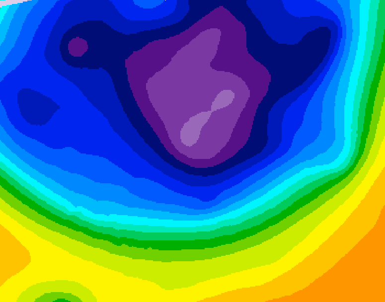 GDPS 500 millibar geopotential height 072 hour forecast chart for Canada based on 2026/03/06 1200Z data