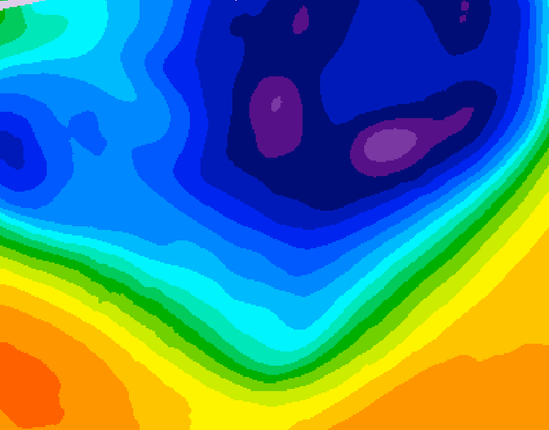 GDPS 500 millibar geopotential height 132 hour forecast chart for Canada based on 2026/03/06 1200Z data