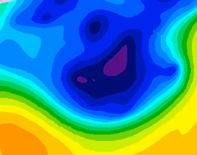 GDPS 500 millibar geopotential height 222 hour forecast chart for Canada based on 2026/03/06 1200Z data