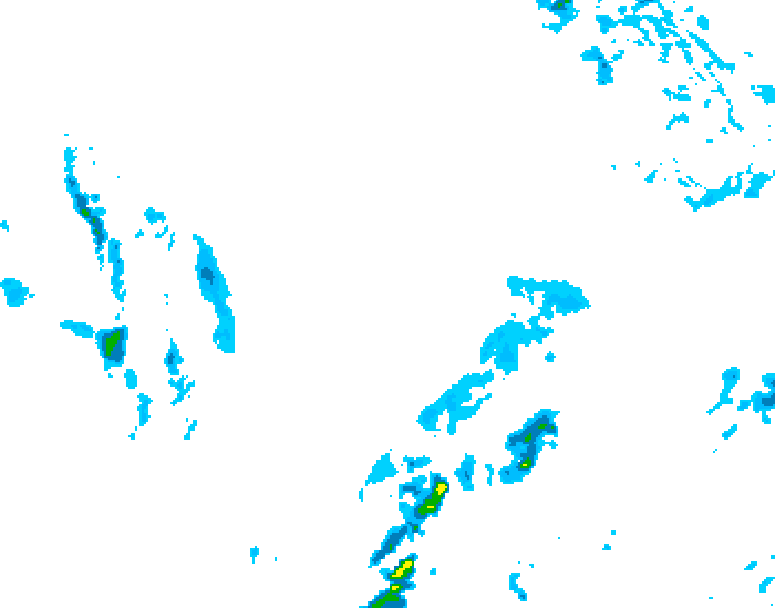 GDPS precipitation 018 hour forecast chart for Canada based on 2026/03/06 1200Z data