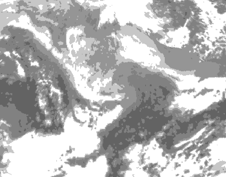GDPS total cloud 030 hour forecast chart for Canada based on 2026/03/06 0000Z data