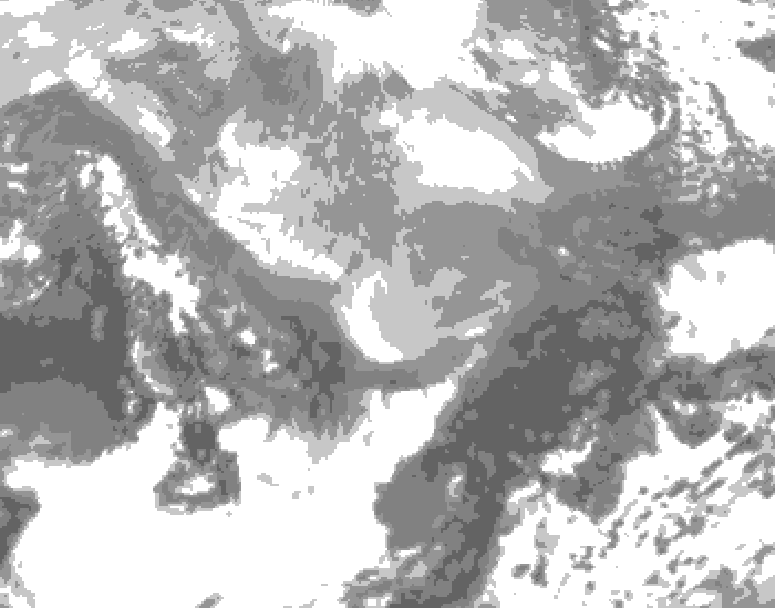 GDPS total cloud 042 hour forecast chart for Canada based on 2026/03/06 0000Z data