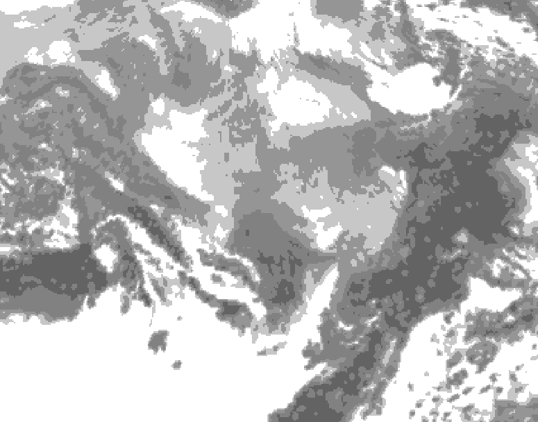 GDPS total cloud 054 hour forecast chart for Canada based on 2026/03/06 0000Z data