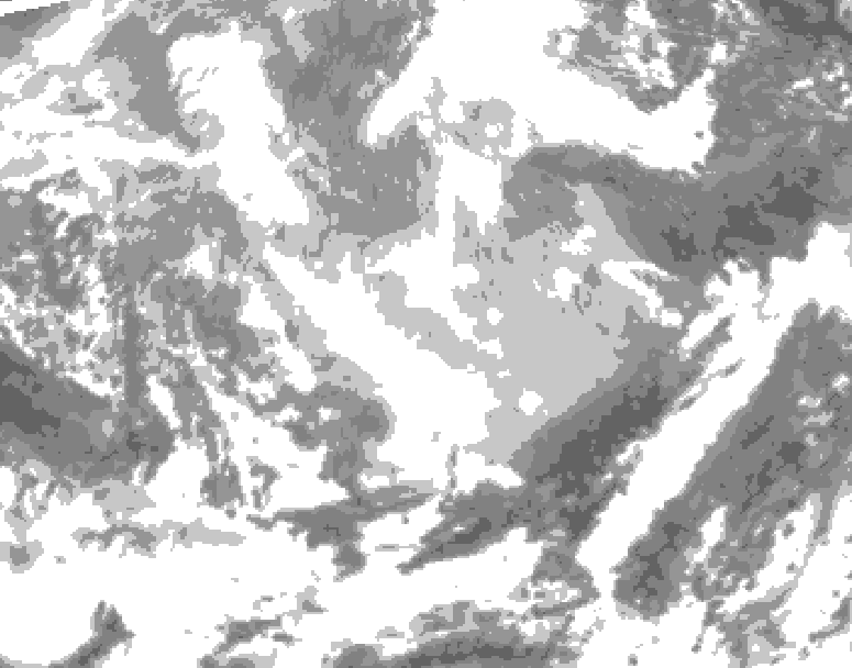 GDPS total cloud 114 hour forecast chart for Canada based on 2026/03/06 0000Z data