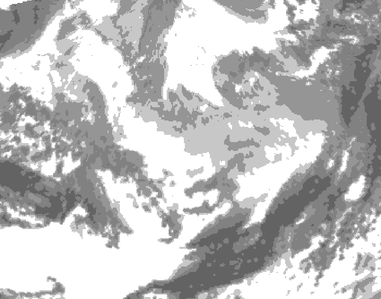 GDPS total cloud 138 hour forecast chart for Canada based on 2026/03/06 0000Z data