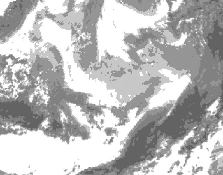GDPS total cloud 144 hour forecast chart for Canada based on 2026/03/06 0000Z data