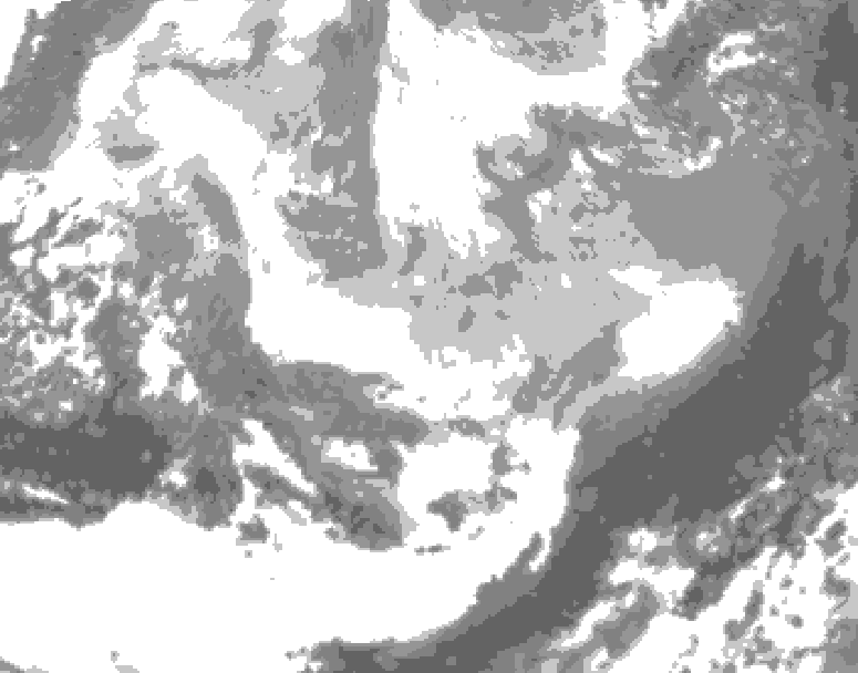 GDPS total cloud 150 hour forecast chart for Canada based on 2026/03/06 0000Z data