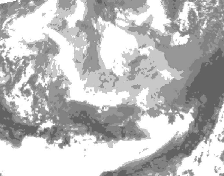 GDPS total cloud 168 hour forecast chart for Canada based on 2026/03/06 0000Z data