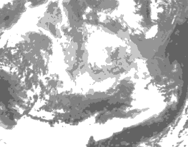 GDPS total cloud 180 hour forecast chart for Canada based on 2026/03/06 0000Z data