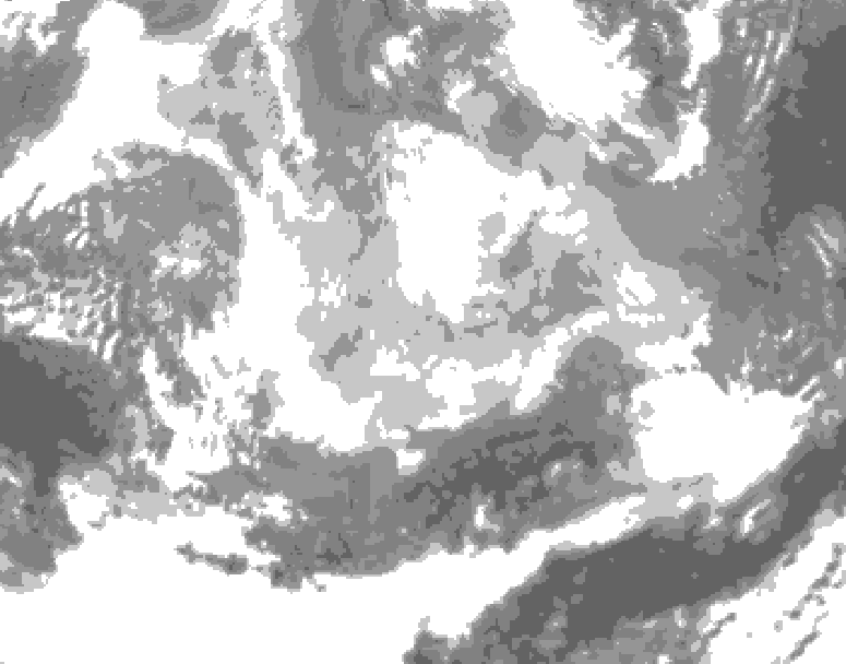 GDPS total cloud 186 hour forecast chart for Canada based on 2026/03/06 0000Z data