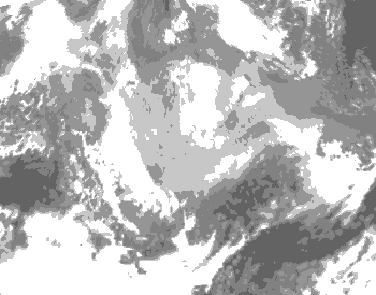 GDPS total cloud 192 hour forecast chart for Canada based on 2026/03/06 0000Z data