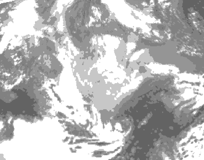 GDPS total cloud 198 hour forecast chart for Canada based on 2026/03/06 0000Z data